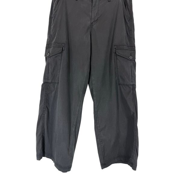 NWT American Eagle Dreamy Drape Stretch Cargo Pants Black Sz 10 Short Wide Leg - Picture 5 of 9